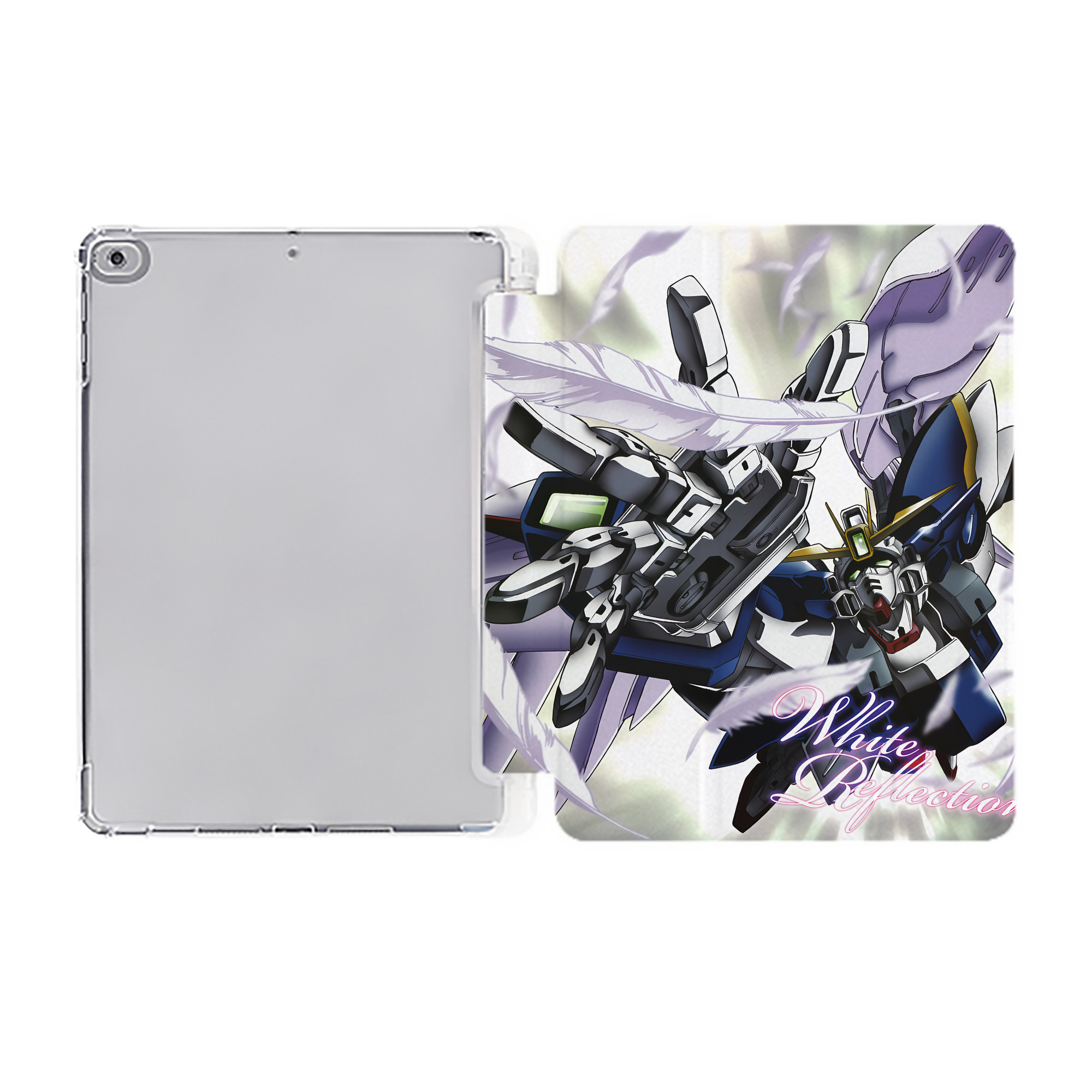 （画像用） 機動戦士ガンダム Mobile Suit Gundam IPad ケース ペン収納付き 三つ折りスタンド PUレザー×シリコン 対応機種9.5/10.5/10.9インチ